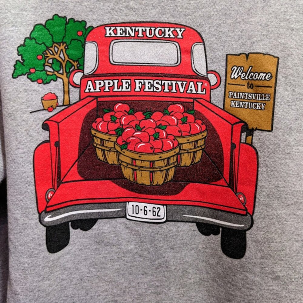 Apple Picking Fall Sweatshirt Size S Cozy Kentucky Casual Festival Crew Neck